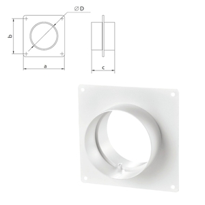 PLASTIC CONNECTOR WITH BASE 150X134MM PIPE Φ100 Photo 2