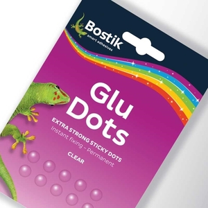 ST BOSTIK Glu Dots - Extra Strong Double Sided Transparent Adhesive Dots