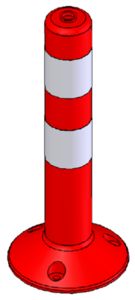 Πλαστικό Κολωνάκι Απλό 45cm PARK-DH-FP-1-45
