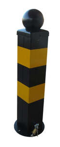Metal Column with Padlock and Decorative Ball PARK-SBM-100S