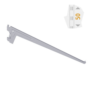 Shelf arm ES Pro 2 hooks white L350 mm