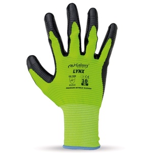 NITRILE GLOVES GALAXY LYNX BLACK-GREEN S-2XL