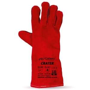 LEATHER GLOVES GALAXY CRATER RED XL