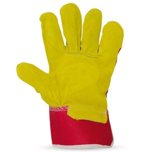 LEATHER-FABRIC GLOVES GALAXY PHOENIX RED-YELLOW XL Photo 2