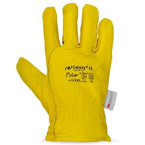 LEATHER-FABRIC GLOVES GALAXY POLAR YELLOW XL-2XL