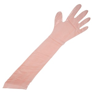 TRANSPARENT NYLON GLOVES 90cm TRANSPARENT ORANGE