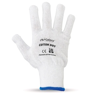 COTTON GLOVES GALAXY COTTON DOT No10 WHITE XL