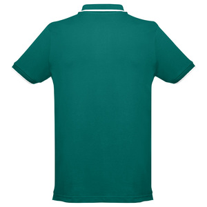 Ανδρικό δίχρωμο μπλουζάκι polo
 TH Clothes Rome - Forest green/White 38-8105C Φωτογραφία 2