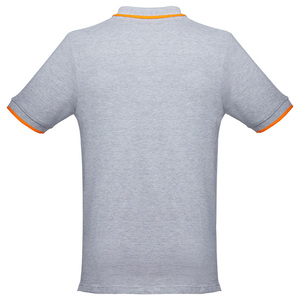 Ανδρικό δίχρωμο μπλουζάκι polo
 TH Clothes Rome - Grey melange/Orange 38-8105C Photo 2