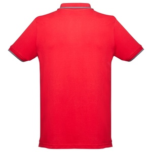 Ανδρικό δίχρωμο μπλουζάκι polo
 TH Clothes Rome - Red/Grey 38-8105C Photo 2