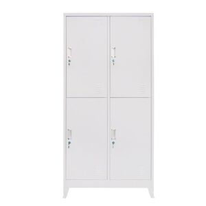 Metal two-leaf wardrobe with partition 3