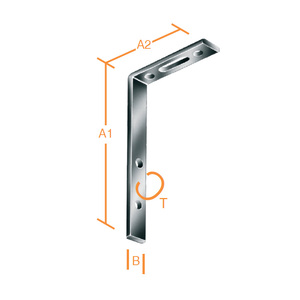 Angle adjustable galvanized 180 x 55 x 17 x 3.5 mm