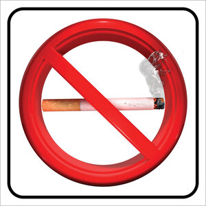 PVC SIGN "NO SMOKING" 95X95MM