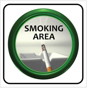 Πινακίδα σήμανσης PVC ''SMOKING AREA''