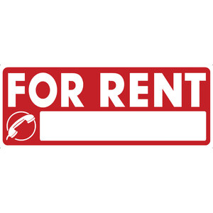 Self-adhesive sign "FOR RENT"