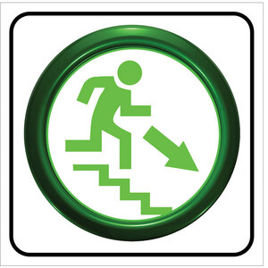 PVC sign "STAIRS"
