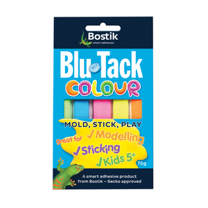 ST BOSTIK Blu Tack Color Colorful Reusable Glue in Plasticine form