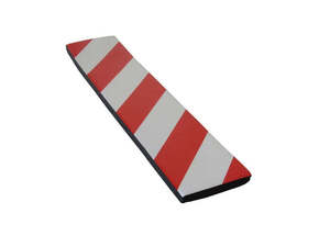 Self-Adhesive Foam Garage Wall Protector with Red and White Reflective Stripes PARK-FWP5010RW