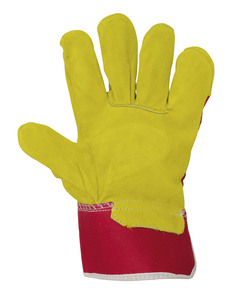 LEATHER-FABRIC GLOVES GALAXY PHOENIX RED-YELLOW XL Photo 2