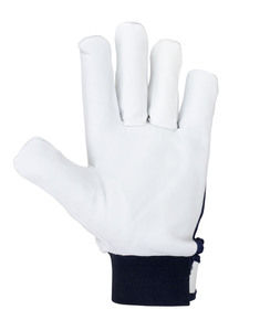 LEATHER-FABRIC GLOVES GALAXY WINTER WHITE-NAVY BLUE L-2XL Photo 2