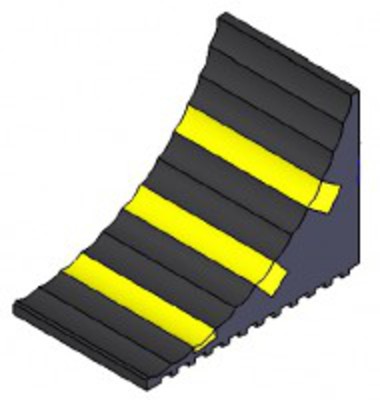 Rubber vehicle immobilizer wedges