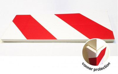 Αυτοκόλλητο αφρώδες προστατευτικό γωνιών και τοίχων γκαράζ με κόκκινες και λευκές ανακλαστικές λωρίδες PARK-FCP5025RW Φωτογραφία 6