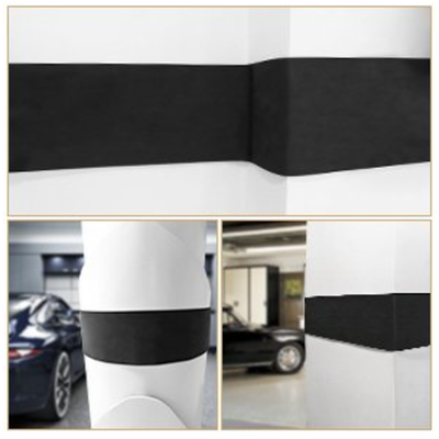Self Adhesive Long Length Garage Wall Foam Sticker, Black, Rolled PARK-FLWP20020B Photo 3