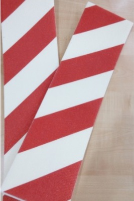 Αυτοκόλλητο Αφρώδες Προστατευτικό Τοίχων Γκαράζ με Κόκκινες και Λευκές Ανακλαστικές Λωρίδες PARK-FWP5010RW Φωτογραφία 3