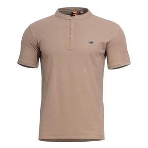 LEVANTES HENLEY T-SHIRT K09025-82-Tan Brown