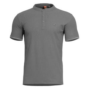 LEVANTES HENLEY T-SHIRT STRIPES K09025-STR-08WG-Wolf-Grey