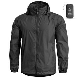 CLOUDBURST PACKABLE MEN RAIN JACKET K07019-01-Black