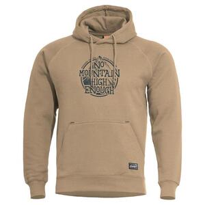 PHAETON HOOD SWEATER "NO MOUNTAIN" | K09021-NM-82-Tan Brown