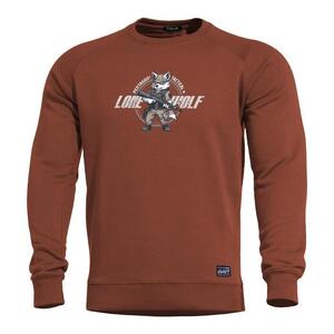 HAWK SWEATER "LONE WOLF" | K09019-LO-74-Maroon Red