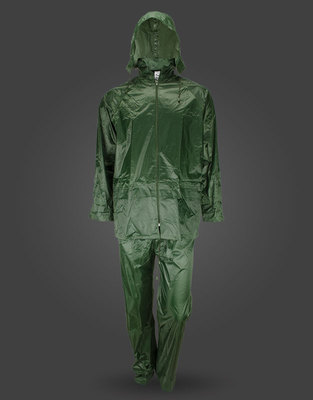 Αδιάβροχο κοστούμι PVC με κουκούλα πράσινο