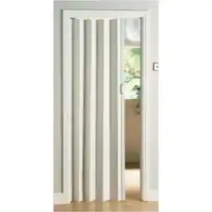 Πόρτα πτυσσόμενη PVC με πόμολο λευκό πάγου 81 x H220 cm